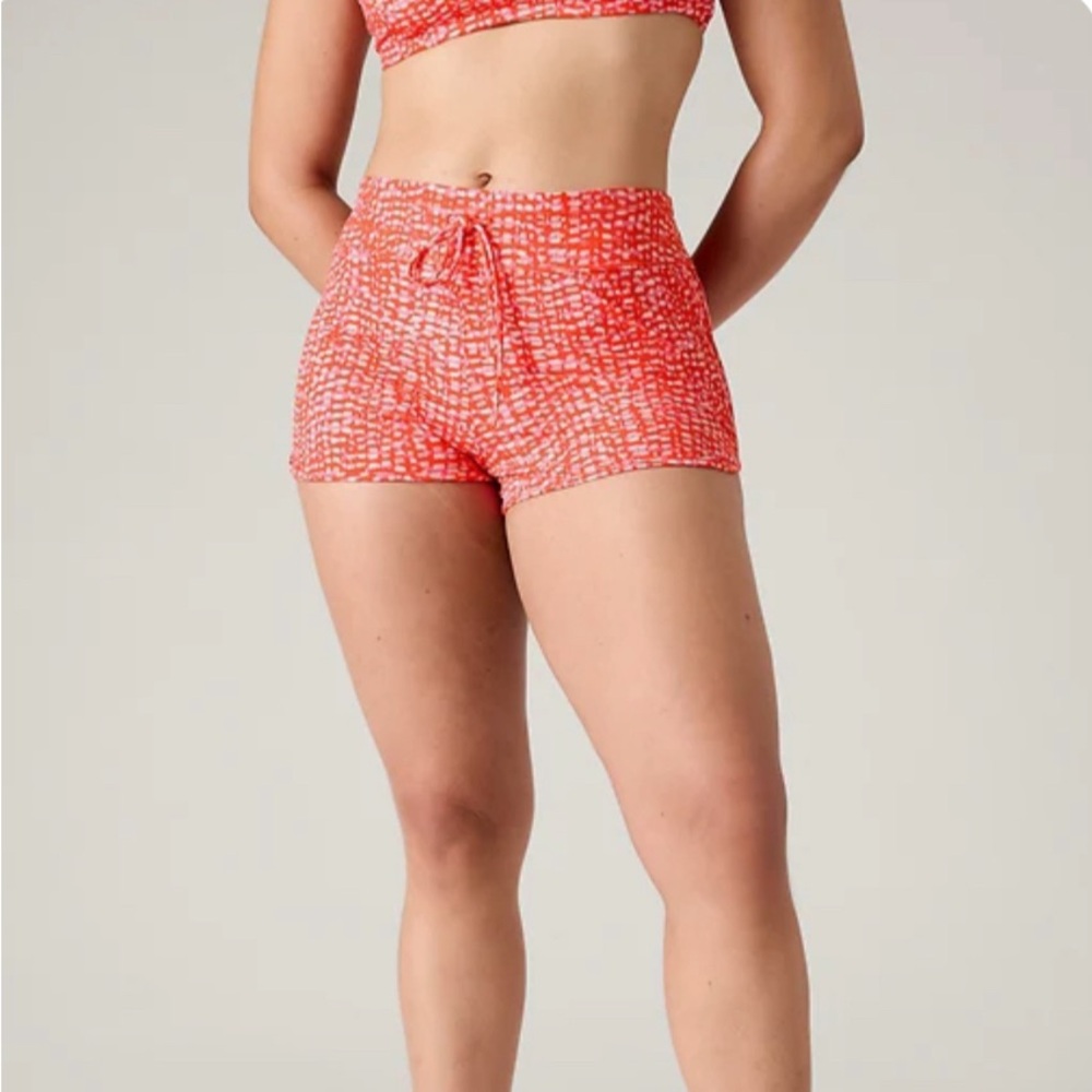 NWT Athleta Surge Swim Short - Hudson Red